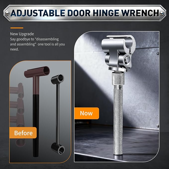 KJZ New-GEN Professional Door Hinge Adjustment Tool - Universal Hinge Adjustment Tool | Fix Sagging Doors in Seconds Stainless Steel Material