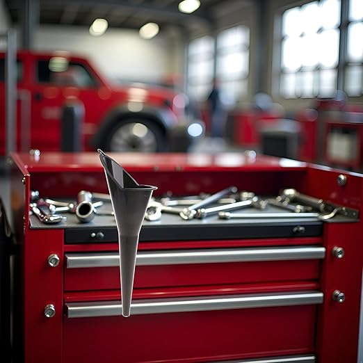 1Pc Black Multi-Function Auto Engine Oil Petrol Change Funnel Long Stem Plastic Funnel for Car Motorcycle ATV Boat, Oil System Tools, Multi-Function Circular, Large:28cm (11.02in)