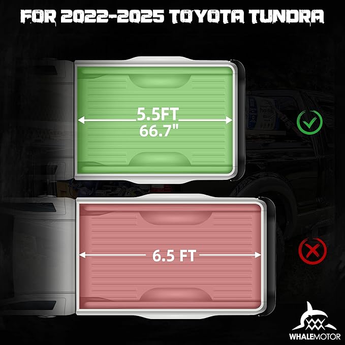 Hard Folding Truck Bed Tonneau Cover Compatible with Toyota Tundra 2022 2023 2024 2025 2026 5.5 ft Short Box, Tri Fold Style