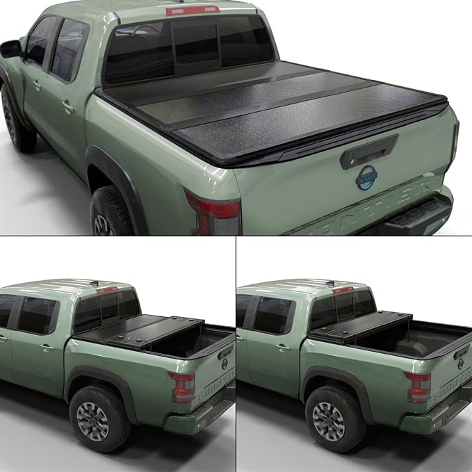 Hard Folding Truck Bed Tonneau Cover|HTF033|Fits 2005-2026 Nissan Frontier 5ft Bed (60")