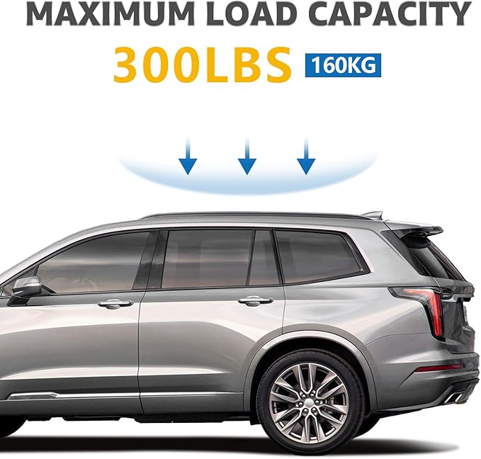 Roof Rack Cross Bars Compatible with Cadillac XT6 2020-2025, Adjustable Aluminum Heavy Duty 300 LBS Anti-Theft Lock Cargo Carrier Rooftop Crossbar Accessories for Bike, Basket, Snowboard,Luggage,Kayak