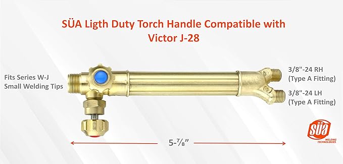 SÜA - Ligth Duty Professional Welding/Brazing Set - Oxygen & Acetylene - Compatible with Victor Series "J"