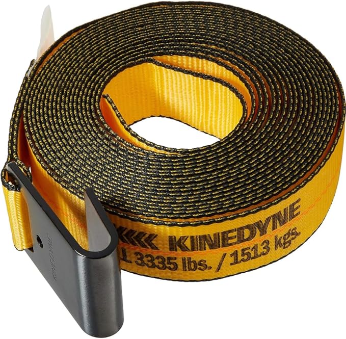 Belgrade Parts & Service, Inc. Kinedyne Genuine OEM 512720 2" x 27' Flat Hook Ratchet Strap 3,335 Lbs Working Load Limit Pack of 8