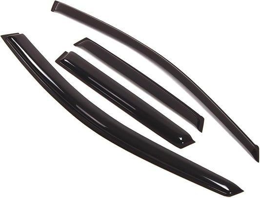Tuningpros WD2-003 Dark Smoke 4 Pcs Set Window Visor (Outside Mount) Deflector Rain Guard Compatible with 2007-2012 Acura RDX
