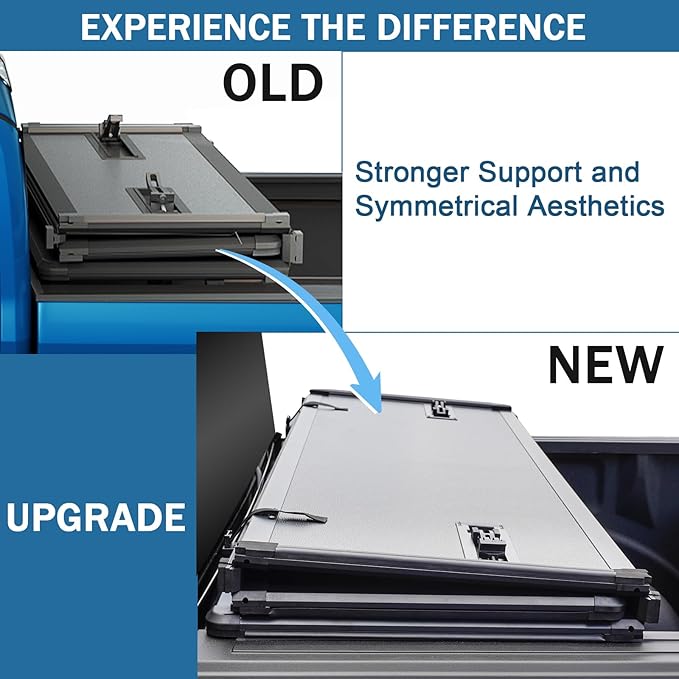 Hard Tri-Fold Truck Bed Tonneau Cover Compatible with 2002-2008 Dodge Ram 1500 2500 3500 6.5FT Bed