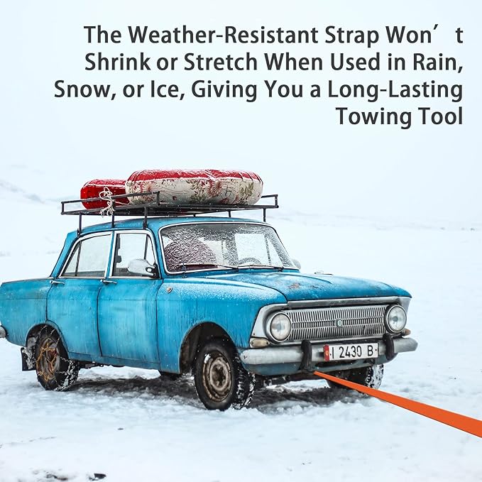 Trailer Winch Strap with Hook, 1.5in 16ft Heavy Duty Boat Winch Strap with 4500lbs Break Strength for Towing Vehicles, Boats, Trailer, Towing (Orange)