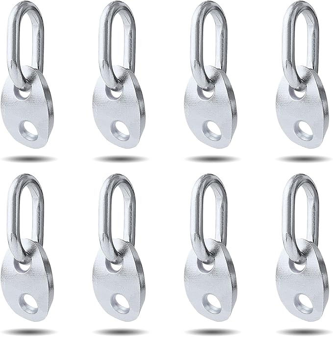 NOVINO 7100 Engine Lifting Bracket Set,5,500 lb Capacity Engine Lift Bracket Kit for Use with Load Levelers and Slings-8 Sets,Silver