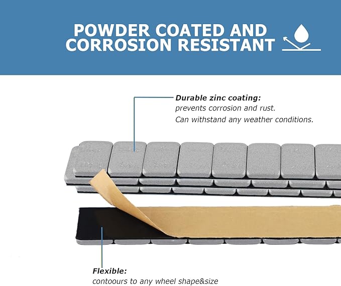 1/4 Oz Stick on Wheel Weights (1box，576pcs,144oz), Grey Adhesive Backed Wheel Weights for Cars, Trucks, SUVs, Motorcycles, Low Profile