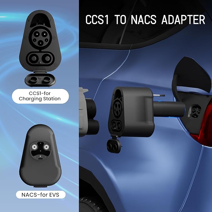 2 in 1 CCS & J1772 to Tesla Adapter, 250A DC/80A AC Fast CCS1 to Tesla Charging Adapter for Model 3/Y/S/X/Cybertruck, Compatible with Level 1 2 3 Charging Stations with CCS1& J1772 Plug