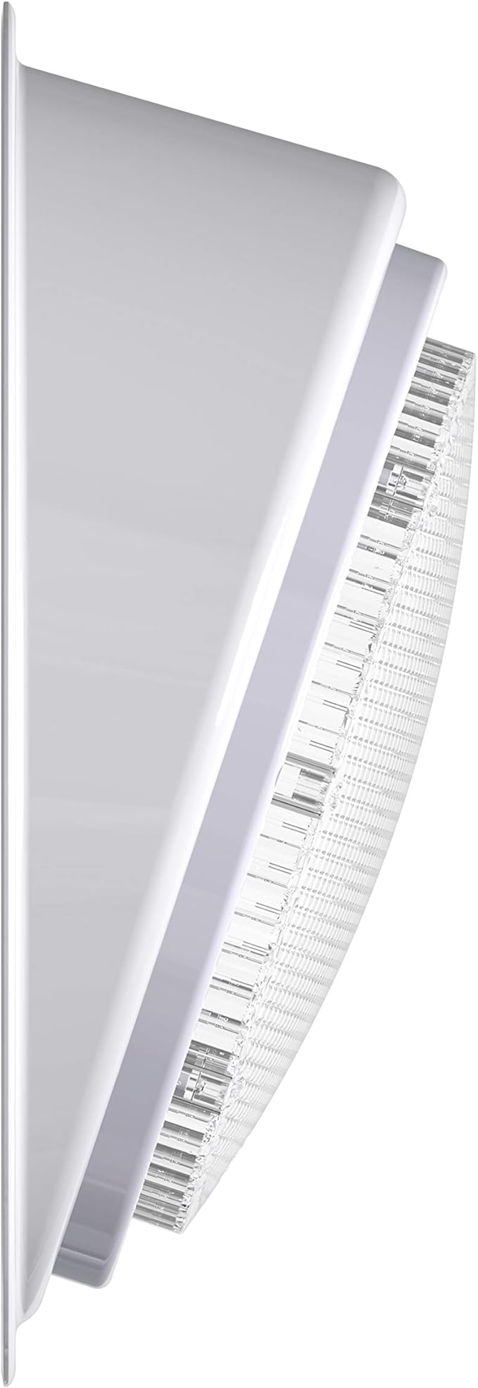 RV Trailer Camper 5th Wheel White 8.5" Round Scare Porch 12V LED Light 600 LM with Angled Bezel (LED Light with Angle Bezel)