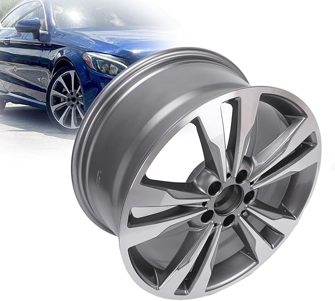 New 18" x 8.5" Rear Aluminum Alloy Replacement for OE Wheel Rim Compatible with C300 C350 2015-2018, 85371, Fits for Rear Wheel Only, Set of 4