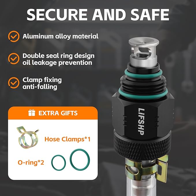 Oil Filter Drain Tool,Aluminum Alloy Upgraded Large Hole and Thickened Tube for Toyota, Lexus, Scion 2.0L - 5.7L Vehicles with Cartridge Style Filter System Oil Change Kit-Black