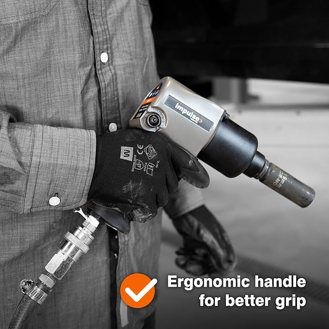 Martins Industries Impulse 1/2" Classic Impact Wrench 531 ft-lb, Twin Hammer Mechanism, 5-Speed, Forward-Reverse, Ergonomic Handle