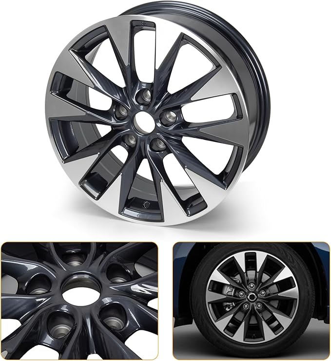 17'' x 6.5'' Aluminum Alloy Replacement for OE Wheel Rim Compatible with Nissan-Sentra 2016-2019 - 62730, 2 Sets
