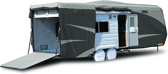 ADCO 52275 Toy Hauler Designer Series SFS AquaShed Cover, Fits 30'1" - 33'6" Trailers, Gray