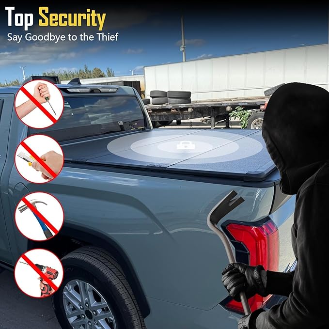 Perfit Liner Hard Tri-fold Truck Bed Tonneau Cover Compatible for 5.8 FT 2007-2026 Chevy Silverado GMC Sierra 1500 5.8 FT (69.6") Bed