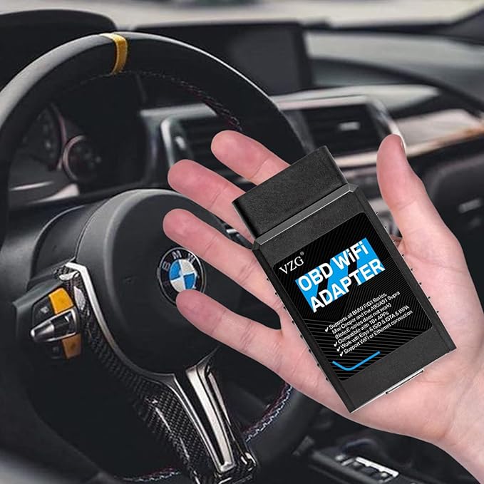 BM3 WiFi Adapter, Support Ethernet and WiFi to OBD2 Diagnostic&Coding Scanner Tool for BMW F/G/I/Mini Series,Compatible with BootMod3,BimmerCode,MHD,ISTA,Car Code Reader for iOS,Android,Windows