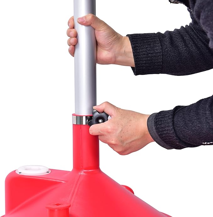 Aain 18 Gallon Industrial Waste Oil Drain Tank,Oil Changing,Portable Waste Oil Change Tank With Wheels and Adjustable funnel height for car, Funnel Drain, Red