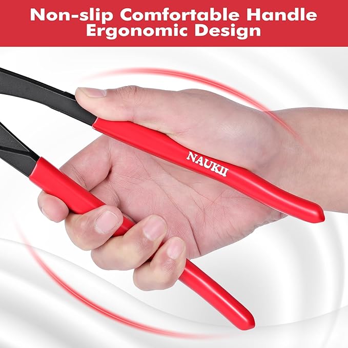 3piece Water Pump Pliers Set 8/10/12 inch Groove Joint Pliers Set Non-Slip Grip Precision Clamping Plumbing Lock Plier for Repairs Quick Release Adjustable Plier Set