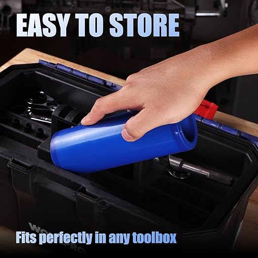 WORKPRO Flexible Oil Funnel for Automotive Use, Foldable Oil Drain Tool for Quick and Clean Oil Changes, Featuring a Thicker Silica Gel for Durability and Maintains Shape