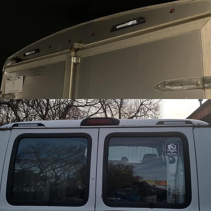 10 inch RV LED Awning Porch Light Fixture, 6000K Cool White High Lumen Output Low Current Draw 12V/24V DC, Down Angle Beam,Plastic Housing Black Finish, for Camper Truck Trailer, 2 Pack