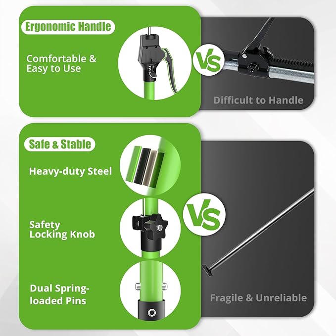 Adjustable Cargo Bar, 40" to 79" Non-Slip Truck Bed Divider, Cargo Bar for Pickup Truck Bed Cargo Bars for SUVs, Trailers, Vans, Comes with 2 Cargo Bars, 2 Dividers, 1 Cargo Net