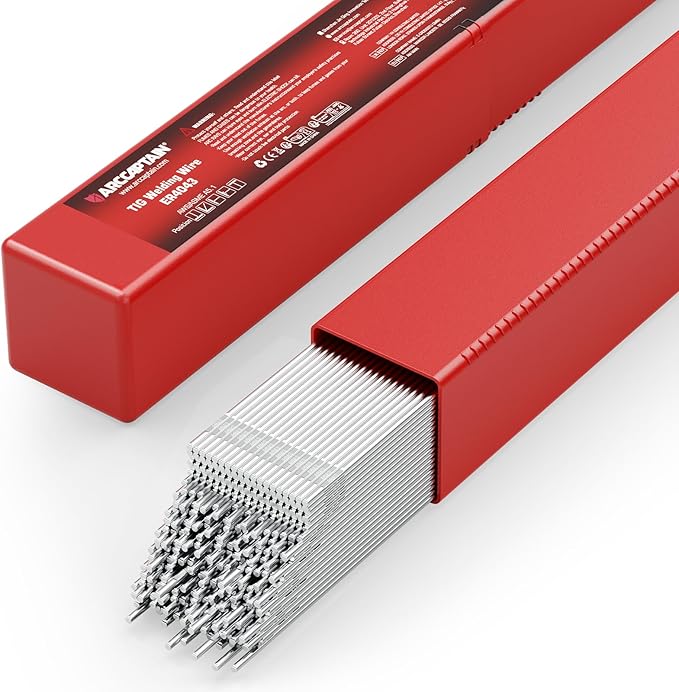 ARCCAPTAIN Aluminum TIG Welding Rod ER4043, Welding Wire Filler Rod, 1/8" X 16", 5LB