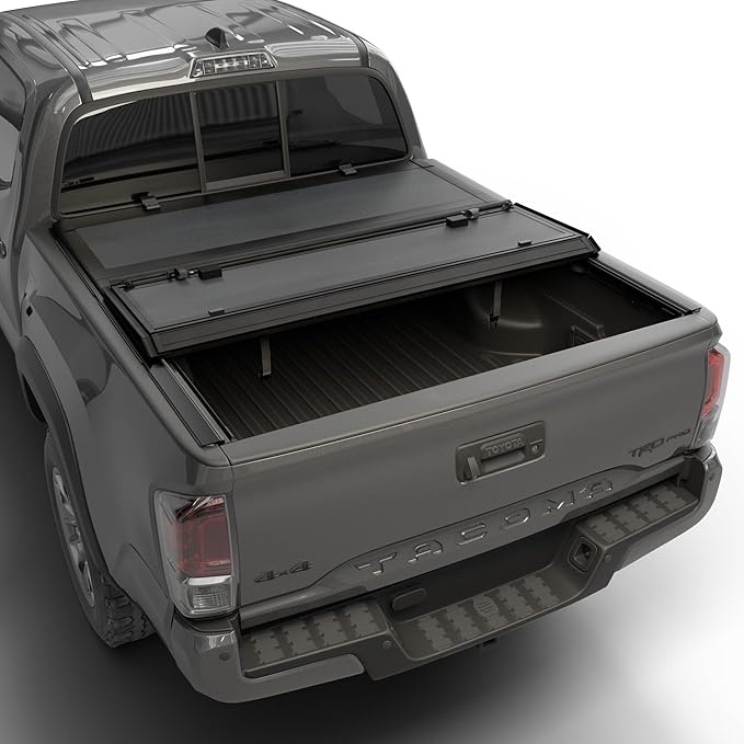 Low Profile Tri Fold Tonneau Cover Fits 2016-2023 Toyota Tacoma w/OE Track System 5'1" Bed (60.5")
