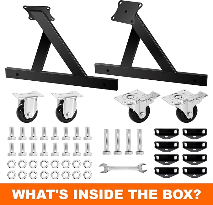 LS Engine Stand Compatible with GM Chevy V8 LSx,Heavy-Duty Steel with Compact Design for Easy Storage and Move, Support for Complete Engines and Transmissions, Black-2Pack