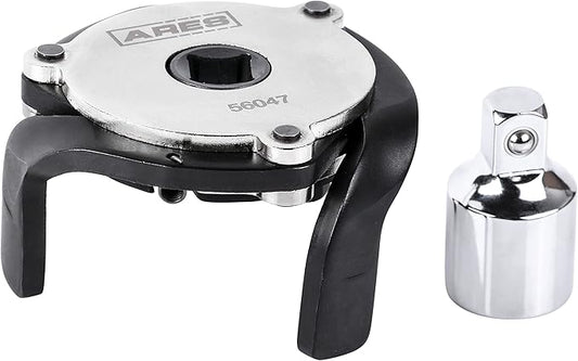 ARES 56047 – Adjustable Magnetic 3-Jaw Oil Filter Wrench – 2 3/8-Inch to 3 7/8 Inch (60mm to 98mm) Range – Use with 3/8 or 1/2-Inch Drive Ratchets