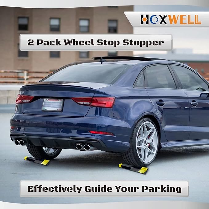 2 Pcs 18'' Heavy Duty Parking Aid for Garage, Parking Gadgets Protects Car and Garage Walls, Parking Stopper Easy to Install 2 Packs