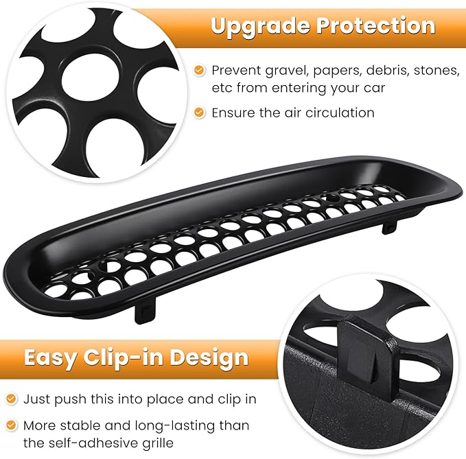 Front Grille Mesh Inserts & Headlight Cover for Jeep Wrangler JK JKU Sport Freedom Rubicon Sahara Unlimited 2007-2018 Exterior Accessories Clip-in Grille Guard Headlight Bezels Trim (Matte Black)