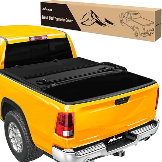 Nilight Truck Bed Tonneau Cover Soft Tri-fold Fits for 2002-2024 Dodge Ram 1500/2003-2025 Dodge Ram 2500 3500-6.4ft