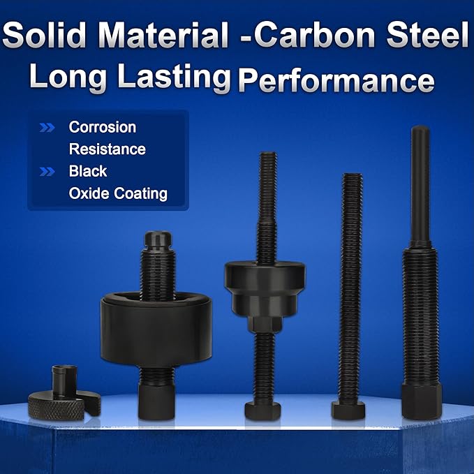 Power Steering Pulley Puller Installer Tool Set, Power Steering Pump Pulley Removal Tool Compatible with Ford, GM, VW and Chrysler Vehicles