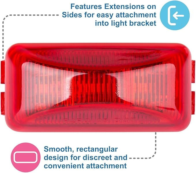 Lumitronics RV Mini Thin Line 37 Series Sealed LED Marker/Clearance Light (Red)