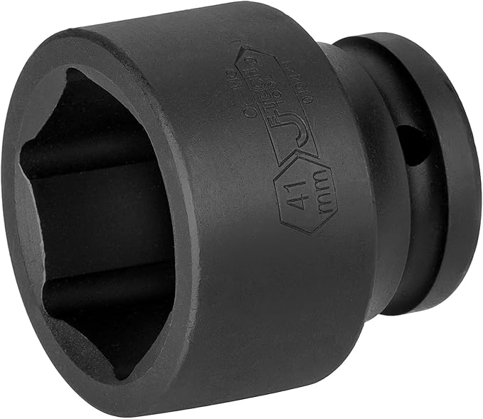 Jetech 3/4 Inch Drive 41mm Standard Impact Socket, Made with Chrome Molybdenum Alloy Steel, Heat Treated, 6-Point Design, Metric