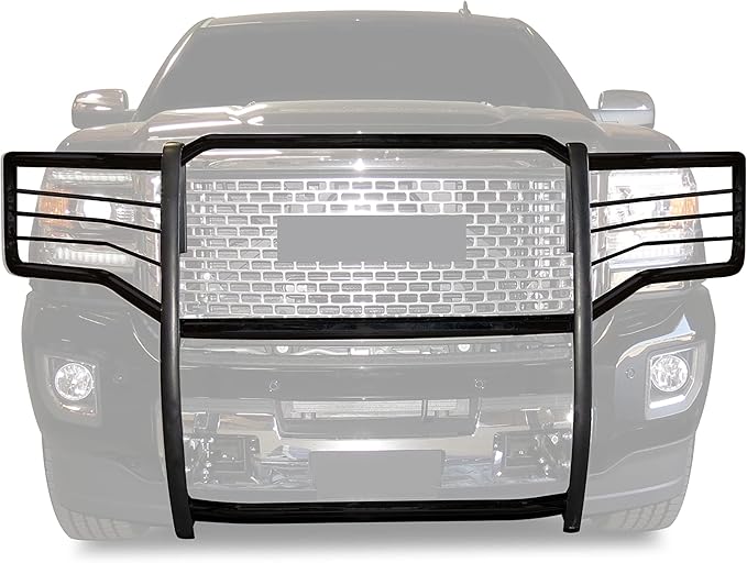 Black Horse Grille brush Bumper Guard Modular Black Compatible with 2015-2019 GMC Sierra 2500 HD|2015-2019 GMC Sierra 3500 HD-17GS14MA