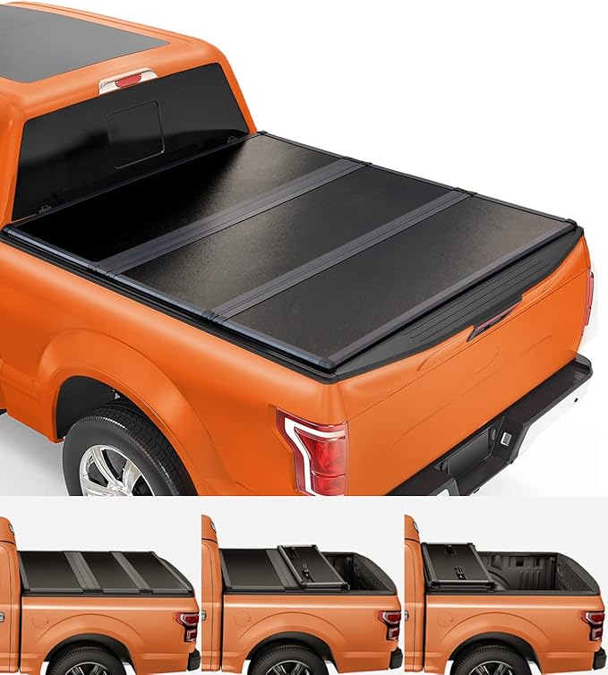 TIPTOP Tri-Fold Hard Tonneau Cover Truck Bed FRP On Top for 2015-2025 F150 5.5ft Bed (67.1") | TPM3 |