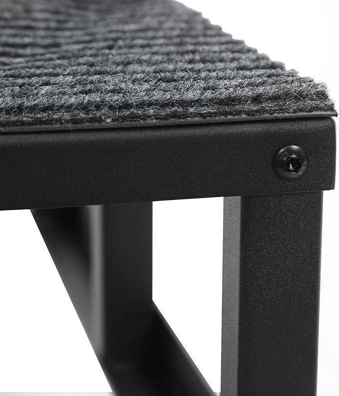 RV Steps with Handrail, 3-Step Stairs Steps, Upgrade RV Stair W/Non-Slip Mat, 450Lbs Mobile Home Stairs for RV, Travel Trailer, Camper Outdoor