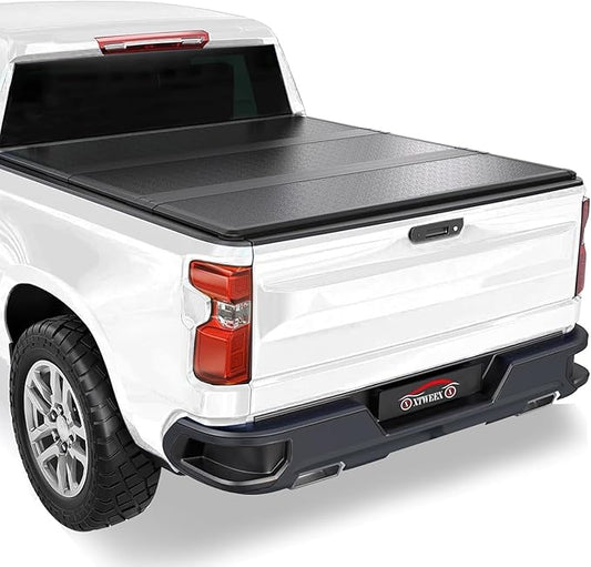 Hard Tri-fold Truck Bed Tonneau Cover Compatible with 6.5 FT for 2019-2026 Chevy Silverado/GMC Sierra 1500 6.5 FT (79") Bed