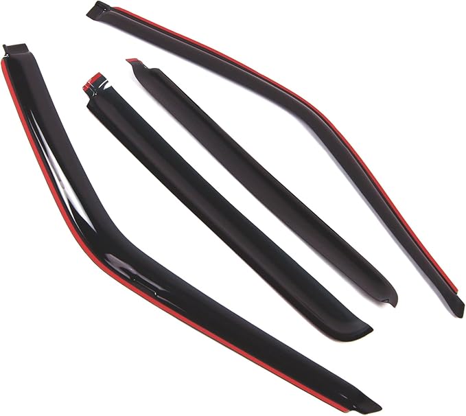 Tuningpros WD2-406i Dark Smoke 4 Pcs Set Window Visor (in-Channel) Deflector Rain Guard Compatible with 1992-1999 Chevrolet Suburban C1500