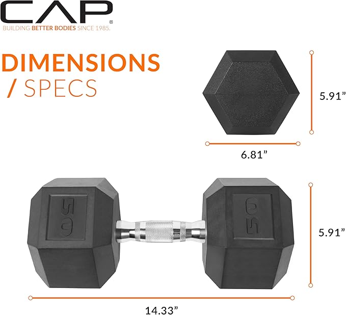CAP Barbell Coated Dumbbell Weight | Multiple Options Pairs & Sets