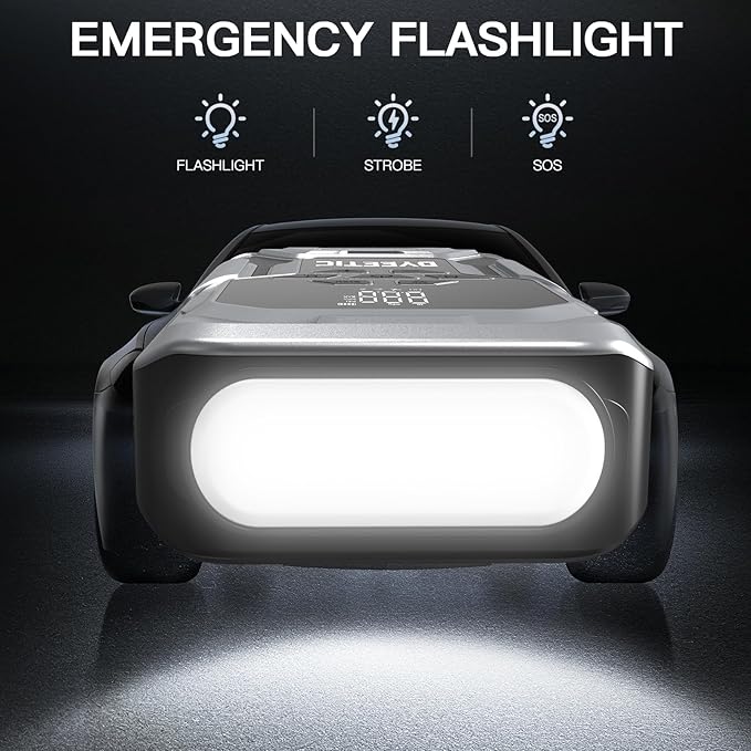 Portable Car Jump Starter with Air Compressor,7000A 150PSI Car Battery Jump Starter with Tire Inflator,12V Pack Jump Box with Large Digital Display, 21800mAh Power Bank,Smart Jumper Cable