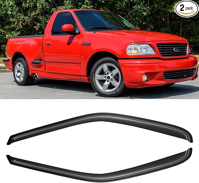 Window Rain Guards Visors for 1997-2003 Ford F150, Window Vent Wind Shades Deflectors for 1997-1999 F250, 2004 F-150 Heritage