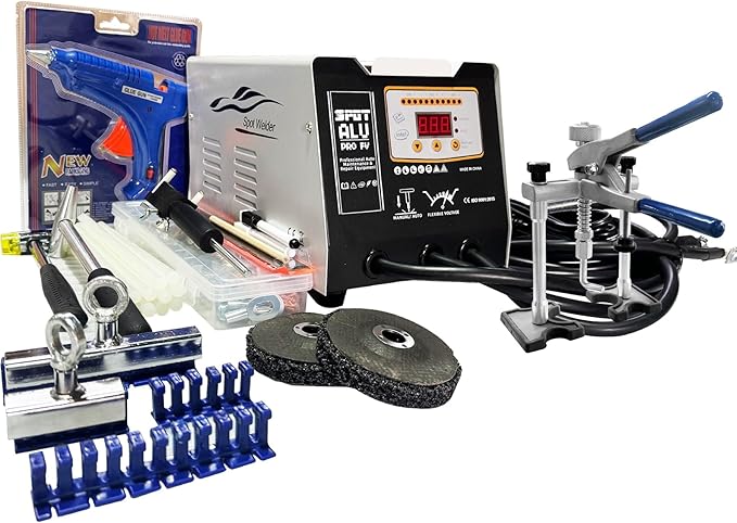 110V 120000UF Aluminum SPOT Welder Machine,Spot Welder Dent Puller, Vehicle DENT Puller,M4/M5/M6 Stud Welder Machine for CAR Body DENT REPIAR Shops (F6100)