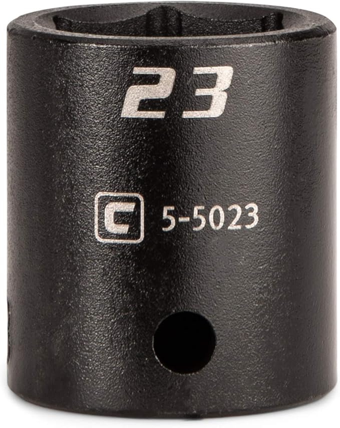 Capri Tools Shallow Impact Socket, 1/2-Inch Drive, 6-Point, Metric (23 mm)