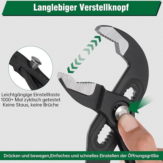 3pcs 8/10/12 inch Groove Joint Pliers Set Comfortable Handle Tongue-and-Groove Pliers for Home Repair Water Pump Pliers with Roll Up Case Adjustable Pliers