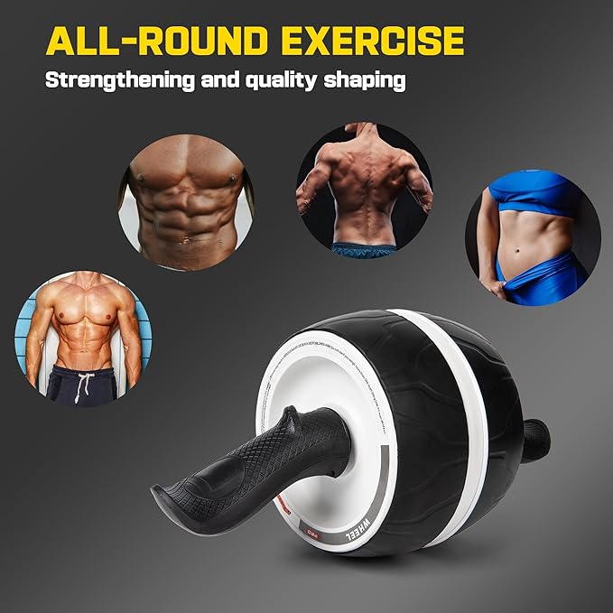 Ab Roller Wheel with Knee Pad Mat,Automatic Rebound Abdominal Wheel Abs Workout Equipment,Home Gym Equipment,No Noise Ab Wheel for Men&Women Abdominal