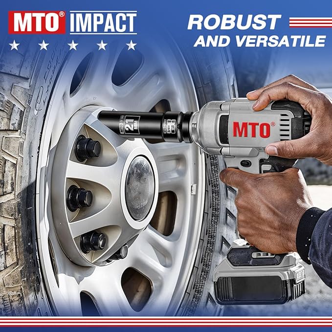 MTO 1" Female to 3/4" Male Impact Socket Adapter, Reducer for Impact Driver Conversions, Chrome Molybdenum Alloy Steel