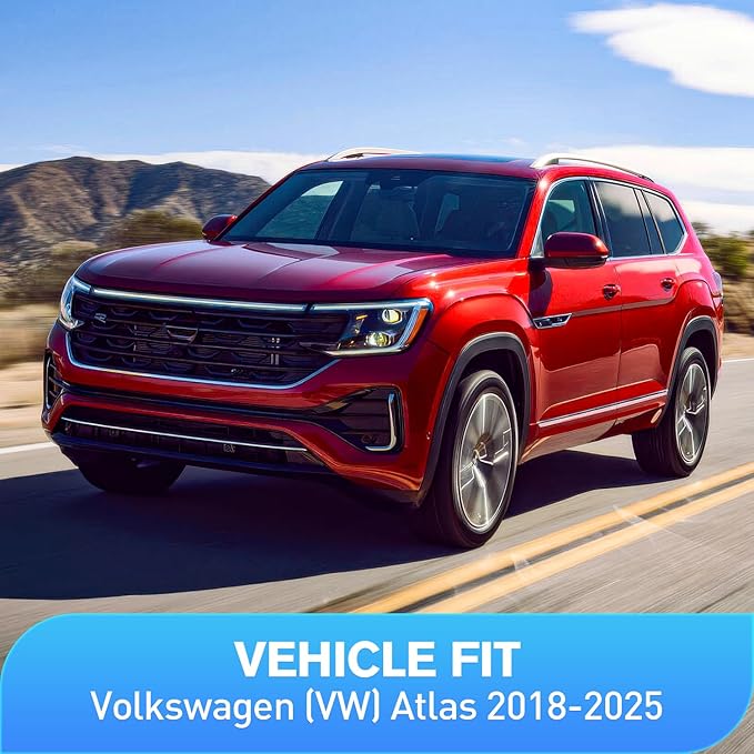 Nilight Vent Window Visors for Volkswagen (VW) Atlas 2018 2019 2020 2021 2022 2023 2024 2025, in-Channel Rain Guards, Original Window Deflectors-4PCS